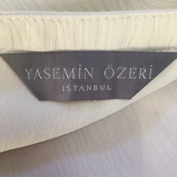 Yasemin Ozeri Cream Textured Blouse S - Picture 4 of 6